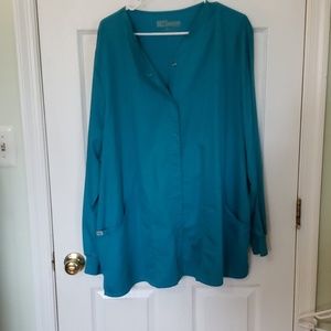 Teal scrub jacket